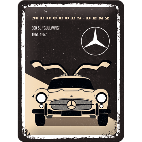 Placă metalică: Mercedes-Benz (300 SL "Gullwing") - 20x15 cm
