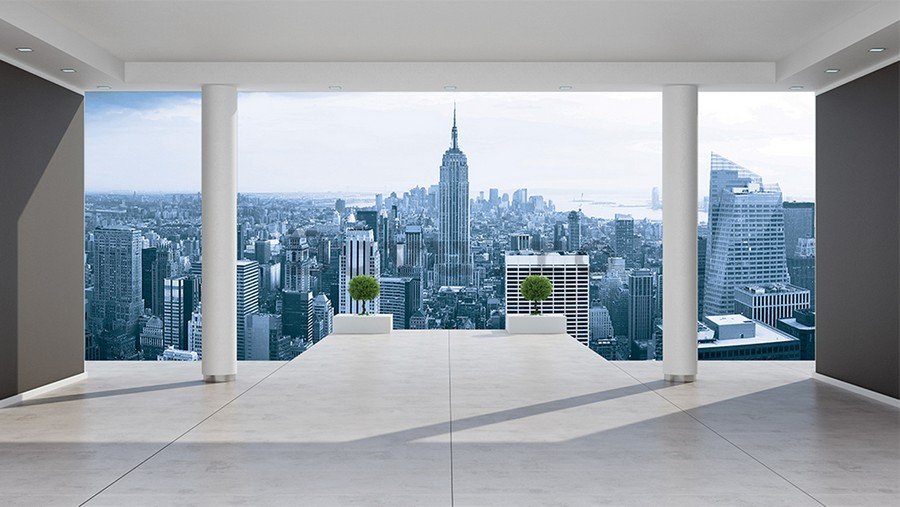 Fototapet vlies: Perspectivă Manhattan (Terasă) - 254x368 cm