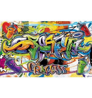 Fototapet vlies: Graffiti (2) - 254x368 cm