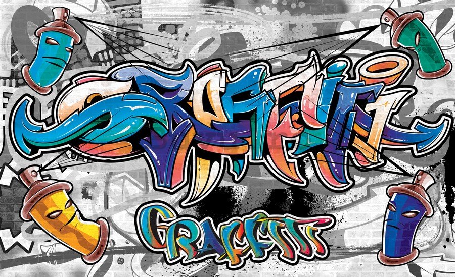 Fototapet vlies: Graffiti (9) - 184x254 cm