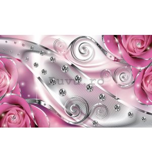 Fototapet vlies: Abstracție de lux (roz) - 254x368 cm