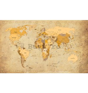 Fototapet vlies: Harta lumii (Vintage) - 184x254 cm