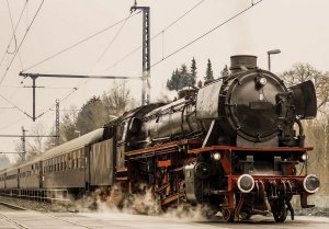 Fototapet: Locomotivă cu abur (1) - 184x254 cm