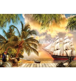 Fototapet: Corabia cu pânze în paradis - 184x254 cm