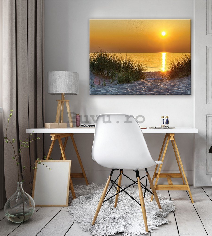 Tablou canvas: Apus de soare pe plajă (5) - 75x100 cm