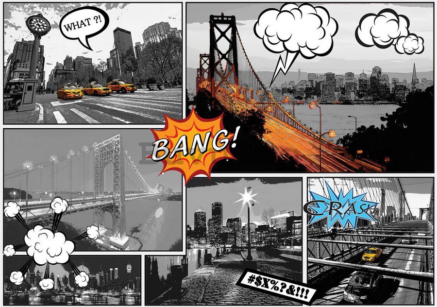 Fototapet vlies: New York (Comics) - 254x368 cm