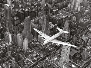 Tablou canvas - Time Life, DC-4 Over Manhattan