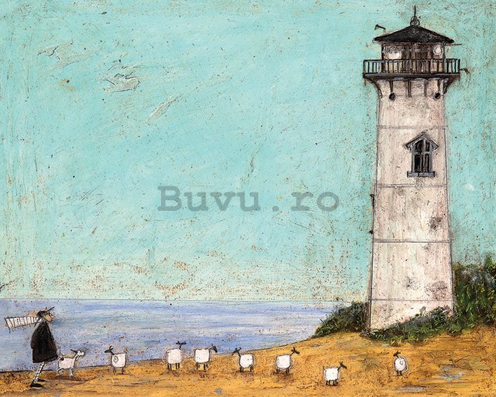 Tablou canvas - Sam Toft, Seven Sisters and a Lighthouse
