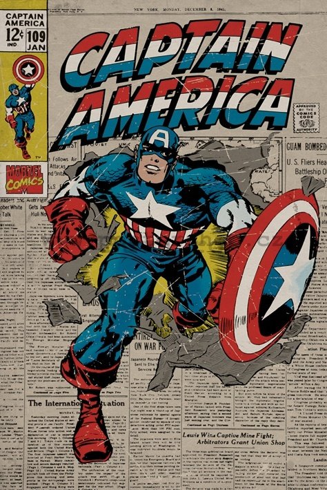 Poster - Captain America (Retro)