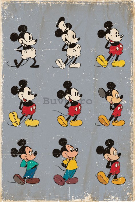 Poster - Mickey Mouse (Evoluție)