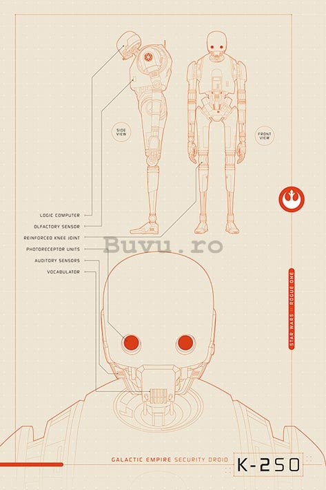 Poster - Star Wars Rogue One (K-2S0 Blueprints)