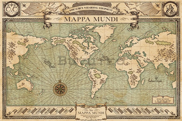 Poster - Fantastic Beasts and Where to Find Them (Mappa Mundi)