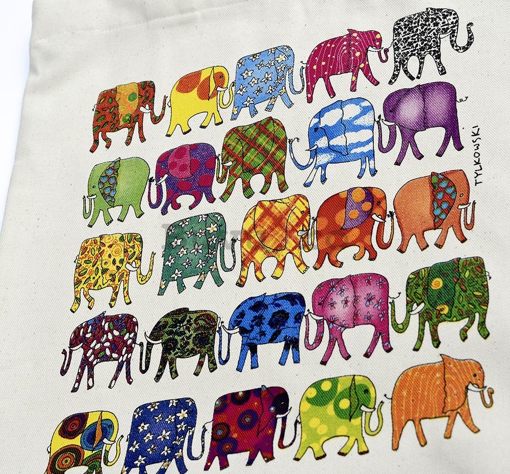 Geantă canvas - Elefanți