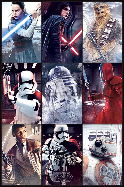 Poster - Star Wars Last Jedi (characters)