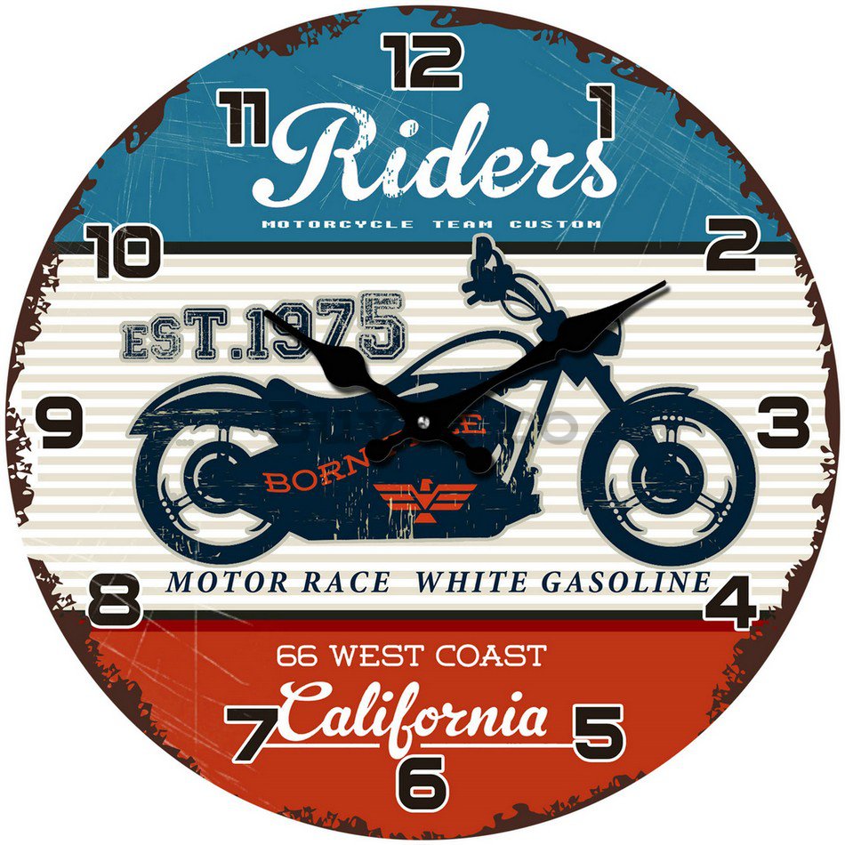 Ceas de perete - Riders (motorcycle team custom)