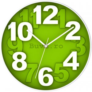 Ceas de perete: Verde (1) - 30 cm