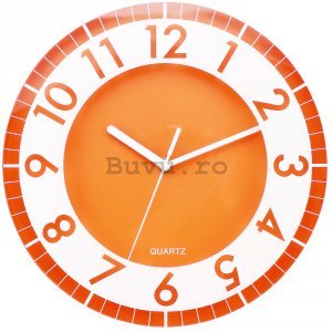 Ceas de perete: Modern (portocaliu) - 30 cm