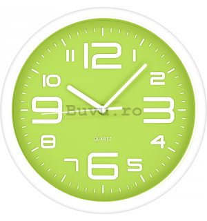 Ceas de perete: Alb-verde (2) - 40 cm