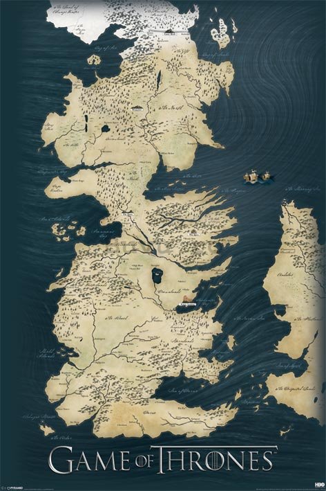 Poster - Game Of Thrones (Mapa)