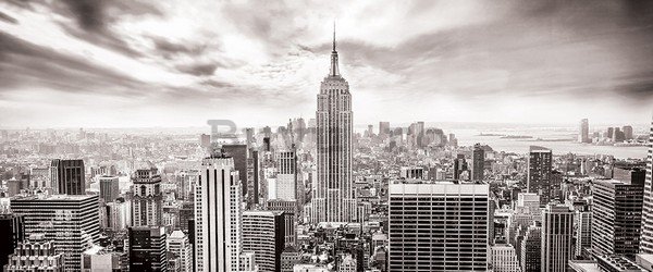 Fototapet: Vedere New York (alb-negru) - 104x250 cm