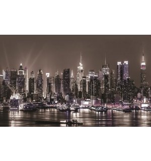 Fototapet vlies: New York nocturn - 254x368 cm