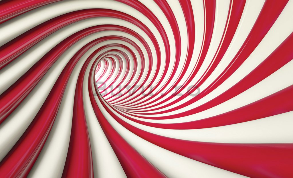 Fototapet: Spirală roșie - 254x368 cm