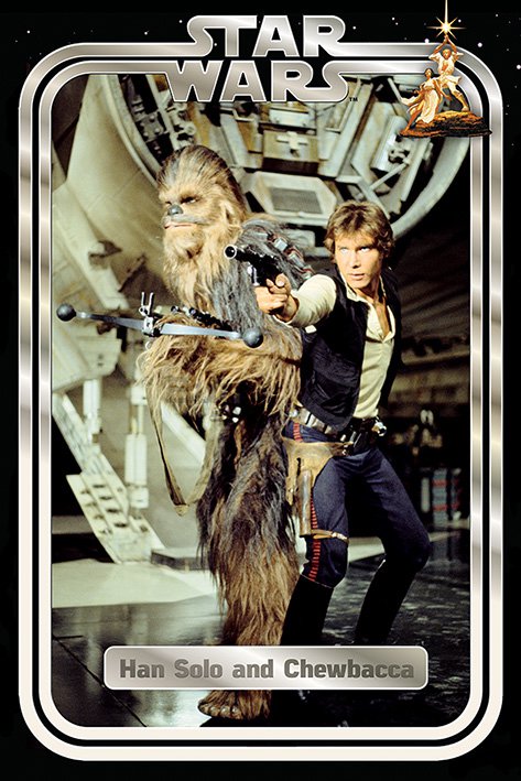 Poster - Star Wars Classic (Han and Chewie Retro)