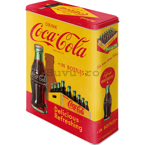 Cutie metalică XL - Coca-Cola (carton galben)