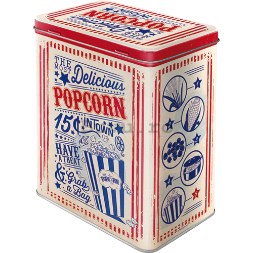 Cutie metalică L - Popcorn