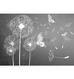Tablou canvas: Păpădii și fluturi - 75x100 cm