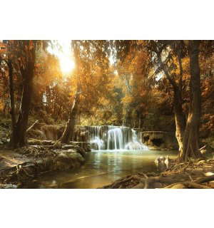 Tablou canvas: Cascade în pădure (1) - 75x100 cm