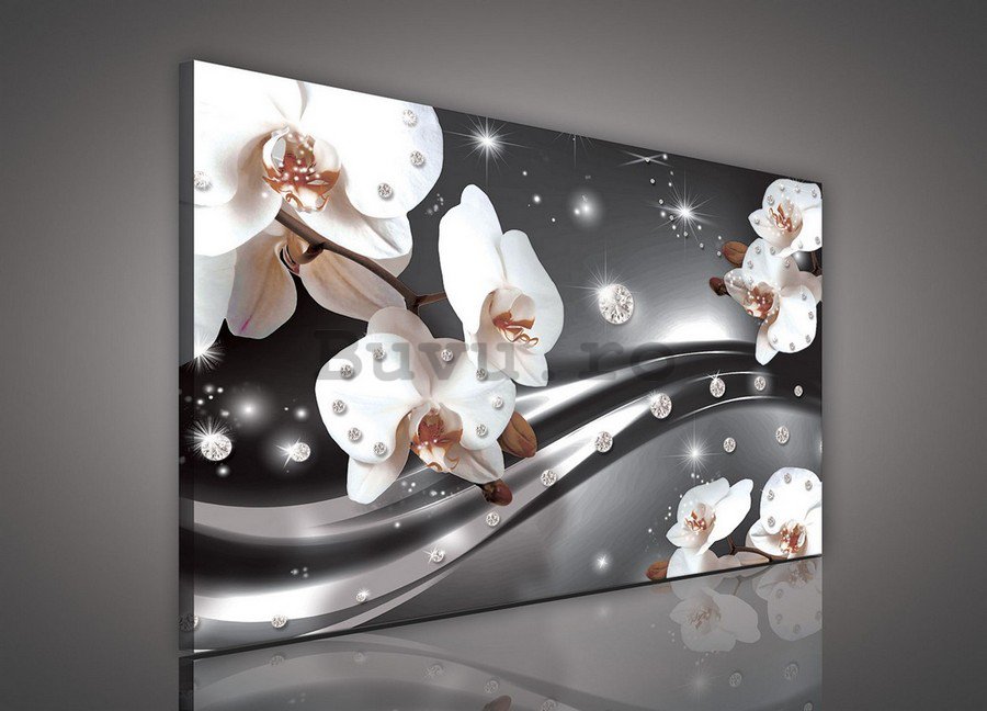 Tablou canvas: Orhidee și abstracții - 75x100 cm