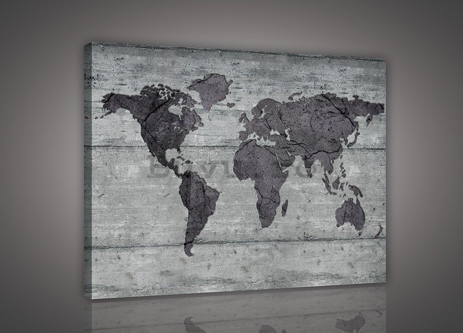 Tablou canvas: Harta lumii artistică (4) - 75x100 cm