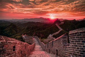 Poster - Marele Zid Chinezesc (apus de soare)