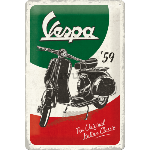 Placă metalică: Vespa The Italian Classic - 30x20 cm
