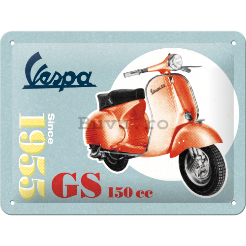 Placă metalică: Vespa Since 1955 - 15x20 cm