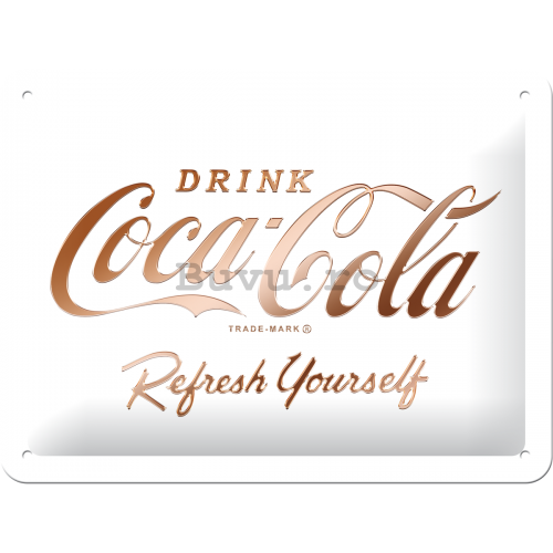 Placă metalică: Coca-Cola Refresh Yourself - 15x20 cm