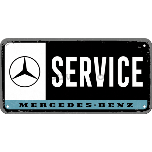 Placa metalica cu snur: Mercedes-Benz Service - 10x20 cm