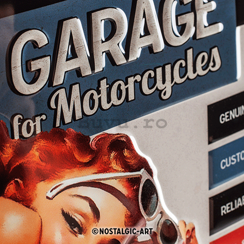 Placă metalică - Best Garage (Red)