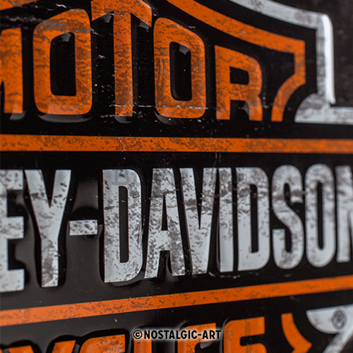 Placă metalică: Harley-Davidson Parking Only - 30x20 cm