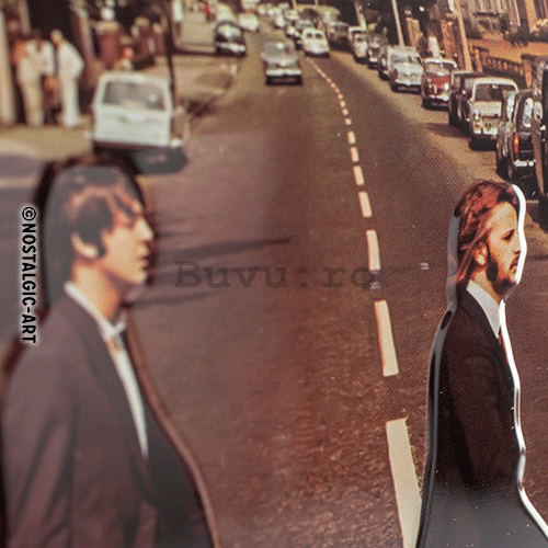 Placă metalică - Beatles (Abbey Road)