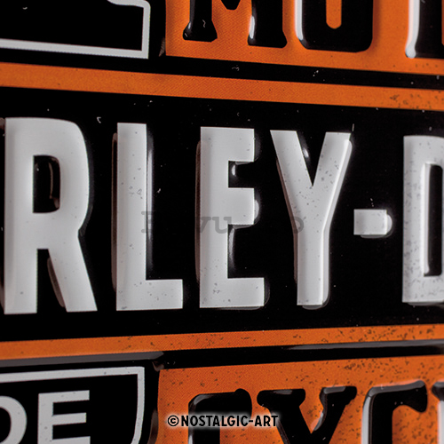 Placă metalică: Harley-Davidson Genuine - 40x30 cm