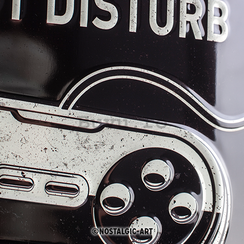 Placă metalică: Warning Do Not Disturb - 30x20 cm