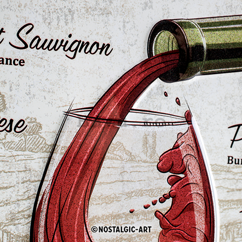Placă metalică: World of Wine - 30x20 cm