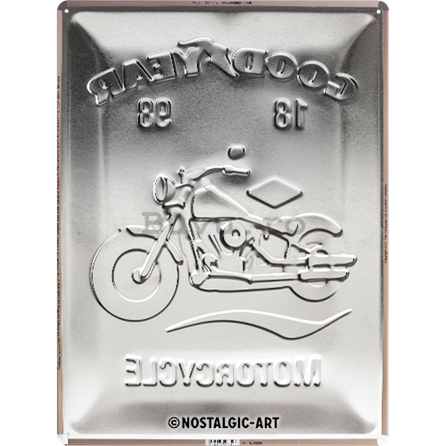 Placă metalică: Good Year (Motorcycle) - 40x30 cm