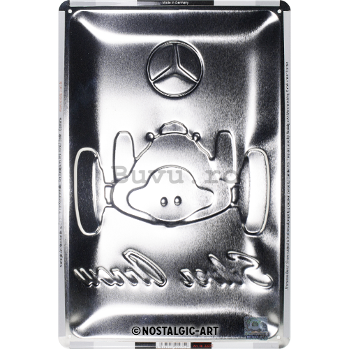 Placă metalică: Mercedes-Benz Silver Arrow - 30x20 cm