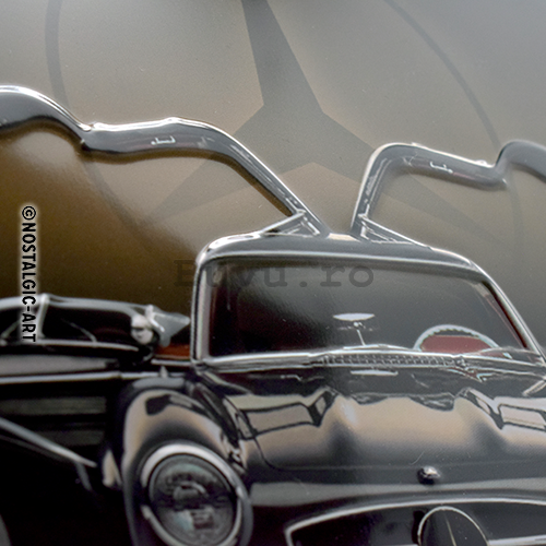 Placă metalică: Mercedes-Benz (3 mașini) - 30x40 cm