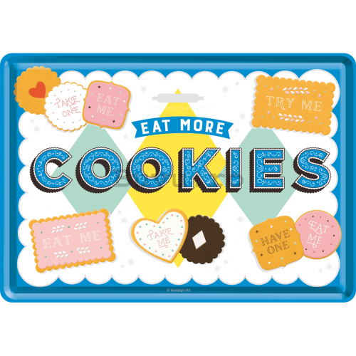 Ilustrată metalică - Eat More Cookies