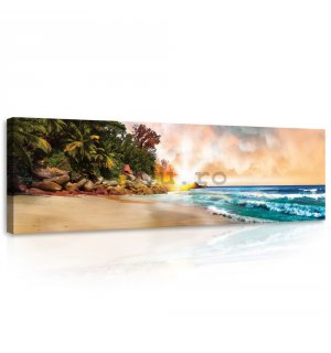 Tablou canvas: Paradis pe plajă (2) - 145x45 cm