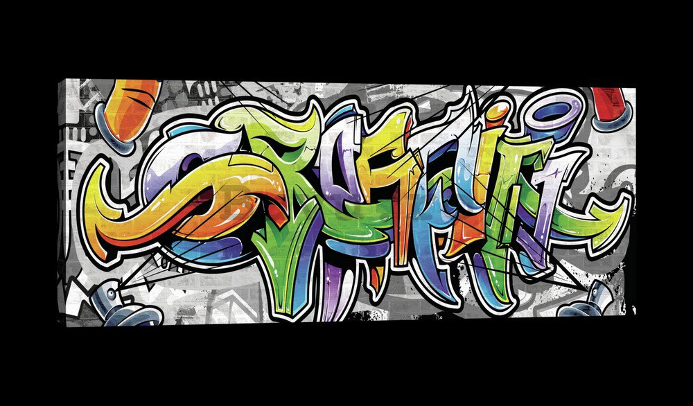 Tablou canvas: Graffiti (12) - 145x45 cm